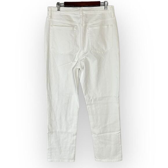 J.Crew Classic Straight Jeans Women's 31 White Slim High Rise Cotton Spandex NWT - Picture 4 of 13